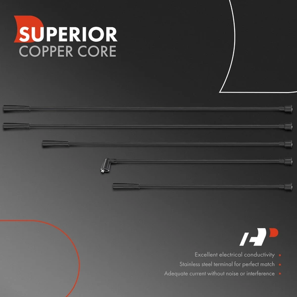 5 Pcs Spark Plug Wire Sets for Mazda 626 1983-1987 B2000 1986-1987 L4 2.0L Petrol