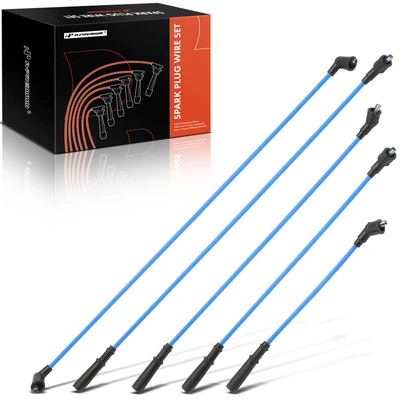 5 Pcs Blue Spark Plug Wire Set
