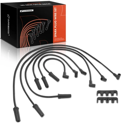 6 Pcs Black Spark Plug Wire Set