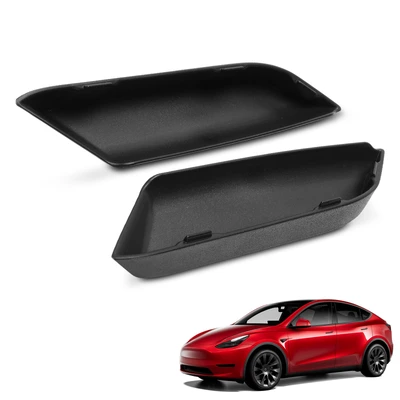 2 Pcs ABS Front Driver & Passenger Door Handle Storage Box