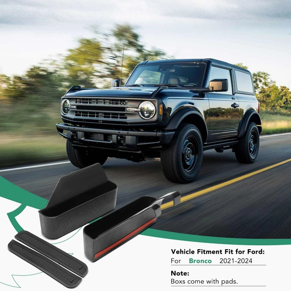 2 Pcs Center Console Gear Shifter Hanging Storage Box for Ford Bronco 2021-2024