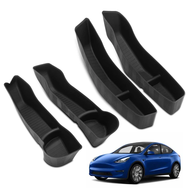 4 Pcs Front & Rear Door Side Storage Box for Tesla Model Y 2020-2024