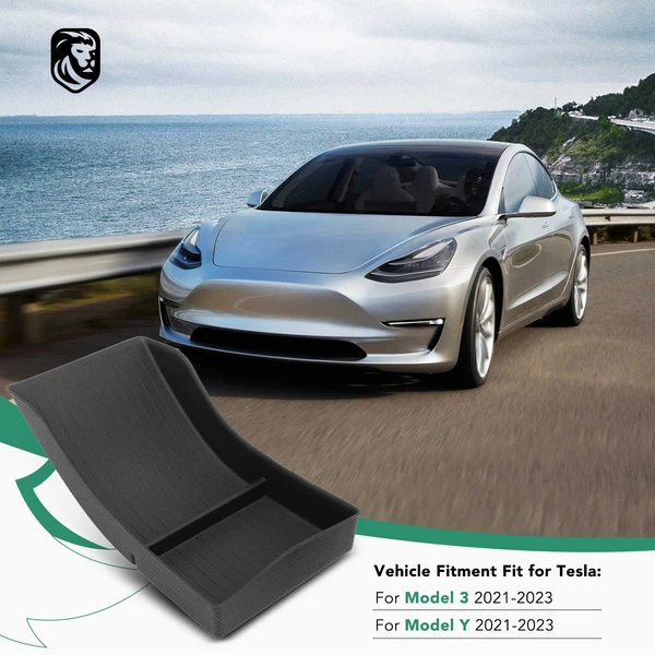 Center Armrest Lower Bottom Organiser Storage Box for Tesla Model 3 Y 2021-2023