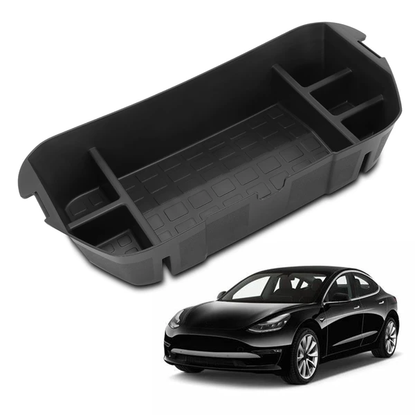 Front Trunk Black Storage Compartment Box for Tesla Y 2020-2024