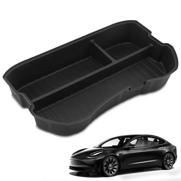 Front Trunk Black Storage Compartment Box for 2021-2023 Tesla 3