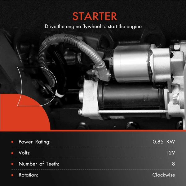 Starter 0.8 KW 12V Clockwise 8 Teeth A-Premium APSTR057