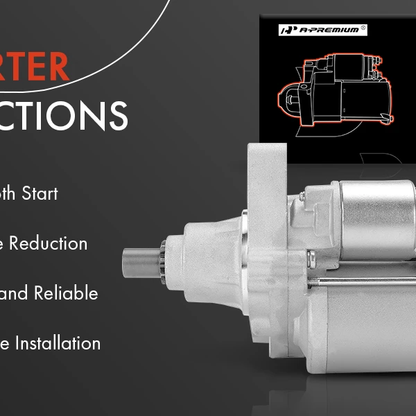Starter 1.6 KW 12V Counterclockwise 9 Teeth A-Premium APSTR430