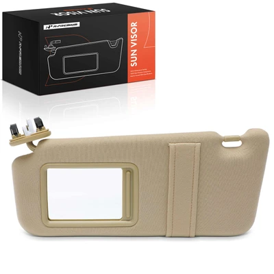 Driver Beige Sun Visor with Mirror for 2007-2011 Toyota Camry
