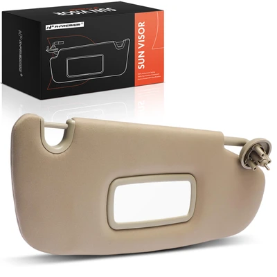 Front Passenger Beige Sun Visor with Mirror