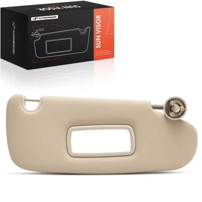 Front Passenger Beige Sun Visor with Mirror