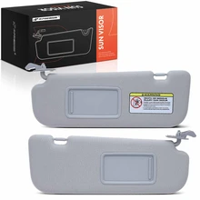 2 Pcs Driver & Passenger Gray Sun Visor with Mirror for 2011-2015 Hyundai Elantra