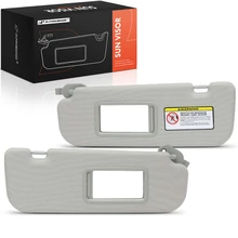 2 Pcs Driver & Passenger Gray Sun Visor with Mirror & Card Holder for 2011-2015 Hyundai Elantra