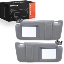 2 Pcs Front Gray Sun Visor with Mirror for 2007-2011 Toyota Camry