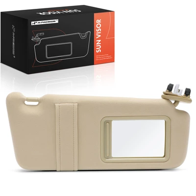 Passenger Beige Sun Visor with Light & Mirror