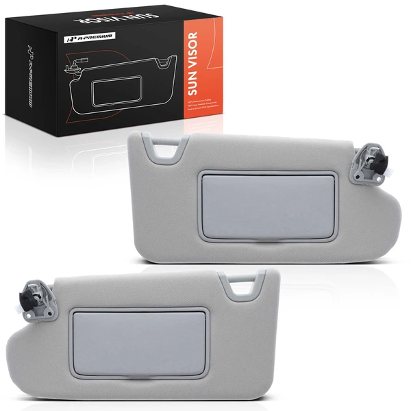 2 Pcs Driver & Passenger Beige Sun Visor with Mirror & Light for 2013-2018 Nissan Altima