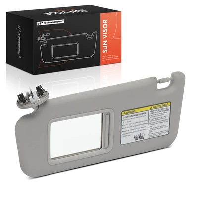 Driver Gray Sun Visor with Mirror