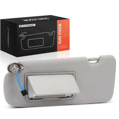 Driver Gray Sun Visor with Mirror & Lights