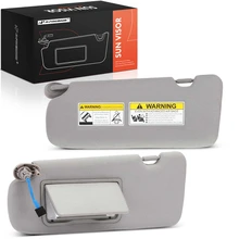 2 Pcs Driver & Passenger Gray Sun Visor with Mirror & Lights for 2017-2022 Honda CR-V