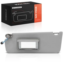 Driver Gray Sun Visor with Light & Mirror