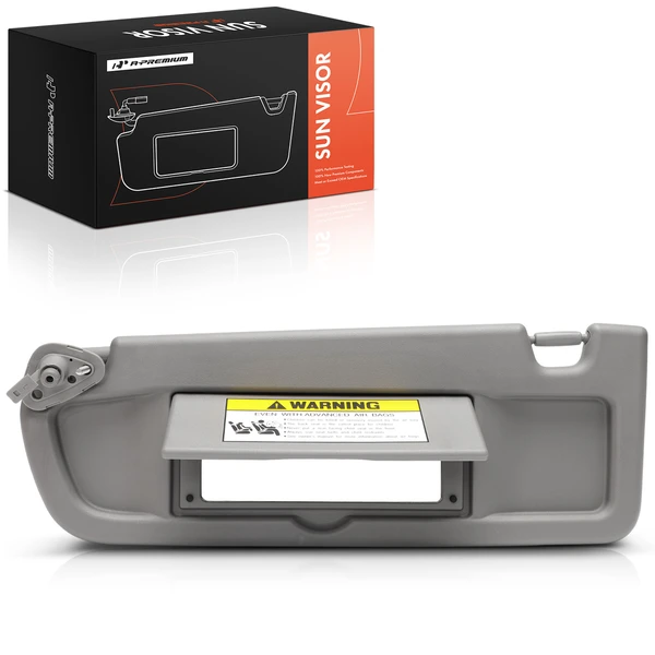 Driver Atlas Gray Sun Visor with Mirror for Honda Civic 2006-2008 Coupe Sedan