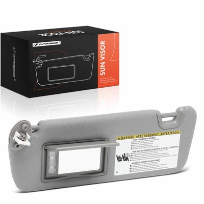 Driver Gray Sun Visor with Mirror & Light