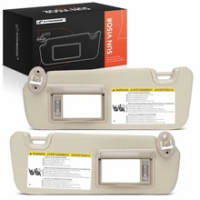2 Pcs Driver & Passenger Beige Sun Visor with Mirror for 2014-2019 Toyota Highlander
