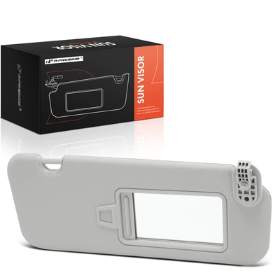 RH Right Passenger Gray Sun Visor with Mirror