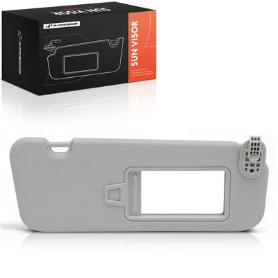 RH Right Passenger Gray Sun Visor with Mirror