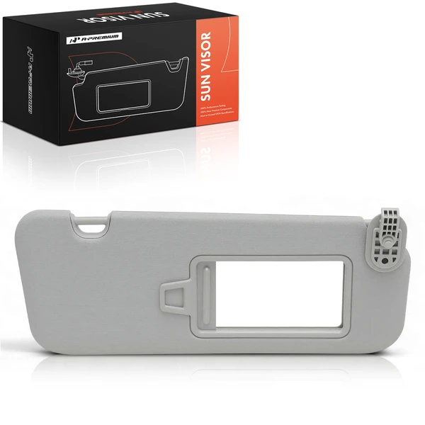 RH Right Passenger Gray Sun Visor with Mirror for 2017-2019 Hyundai Elantra