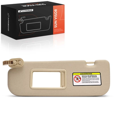 Driver Beige Sun Visor with Mirror & Card Holder