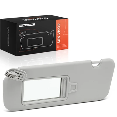 Left Driver Side Gray Sun Visor with Mirror