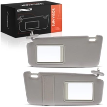 2 Pcs Beige Sun Visor with Mirror & Light for Toyota Venza 2009-2016 with Sunroof