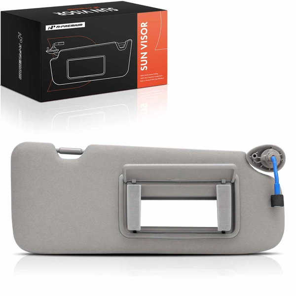 Passenger Gray Sun Visor with Light and Mirror for 2017-2022 Honda CR-V