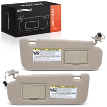 2 Pcs Front Driver & Passenger Beige Sun Visor with Light & Mirror for 2006-2008 Hyundai Sonata