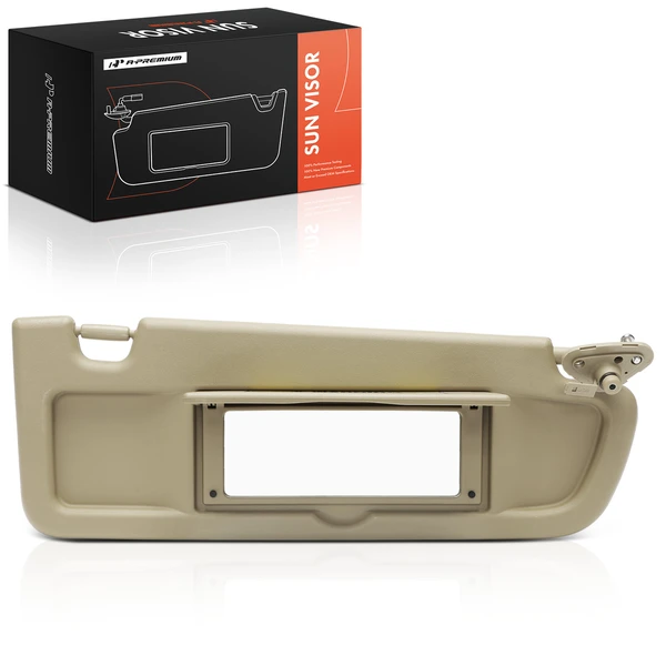 Passenger Beige Sun Visor with Mirror for Honda Civic 2006-2008 Sedan Coupe