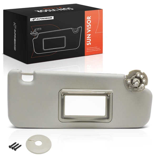 Passenger Gray Sun Visor with Mirror for Chevrolet Cruze 2011-2016