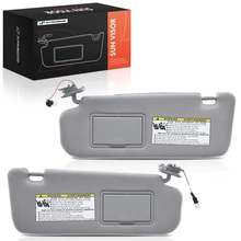 2 Pcs Front Driver & Passenger Gray Sun Visor with Light & Mirror for 2006-2010 Hyundai Sonata