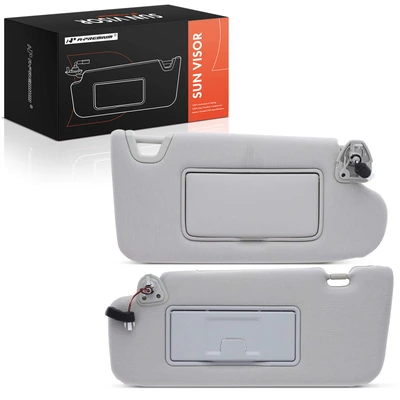 2 Pcs Front Gray Sun Visor with Light (Lamp)