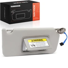 Passenger Warm Gray Sun Visor with Mirror & Lights for 2012 Honda Accord