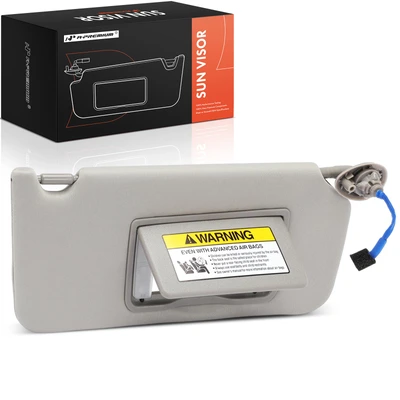 Passenger Warm Gray Sun Visor with Mirror & Lights