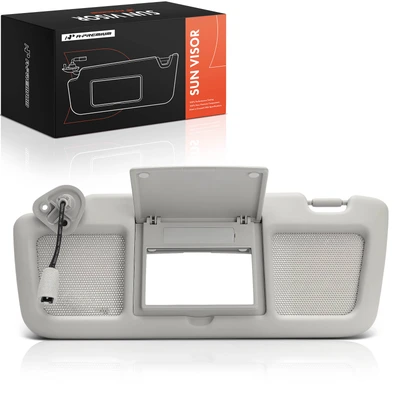 Driver Gray Sun Visor with Mirror & Courtesy Lights