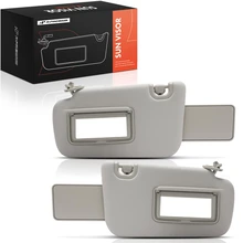 2 Pcs Front Driver & Passenger Gray Extendable Sun Visor with Mirror for 2013-2019 Nissan Sentra