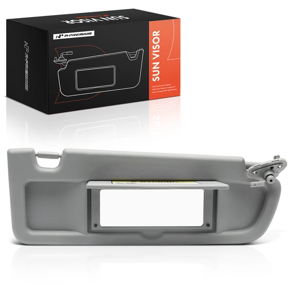 Passenger Light Gray Sun Visor with Mirror for 2006-2008 Honda Civic
