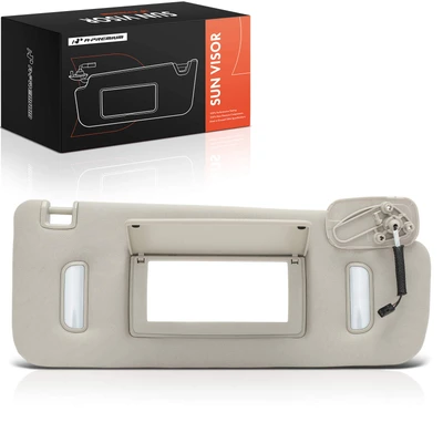 Gray Passenger Sun Visor with Mirror & Light