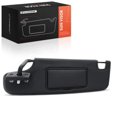 Front Driver Black Sun Visor Sunvisor Shade with Mirror