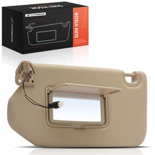Driver Beige Sun Visor with Mirror & Lights for 2013-2018 Nissan Pathfinder