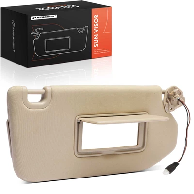 Passenger Beige Sun Visor with Light & Mirror