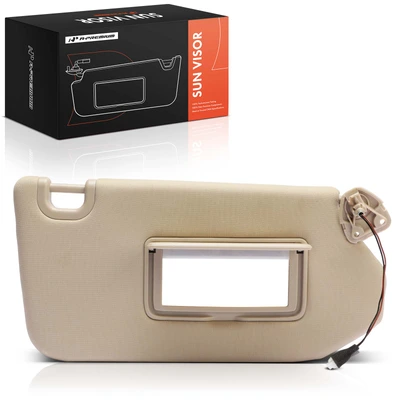 Passenger Beige Sun Visor with Light & Mirror