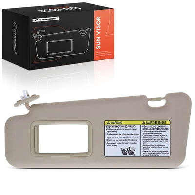 Front Driver Beige Sun Visor with Mirror & Light