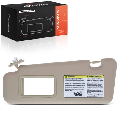Front Driver Beige Sun Visor with Mirror & Light